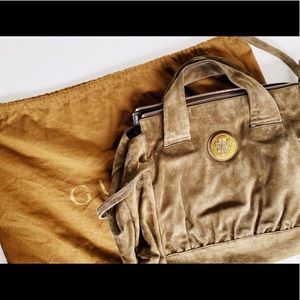 Brown Suede Gucci Hysteria Tote